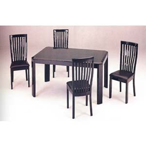 5-Piece Hi-Lacquered Green Finish Dinette Set 2480S (A)