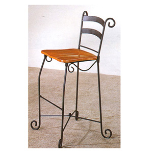 Bar Chair With Wood Seat And Scroll Legs 2493 (CO)
