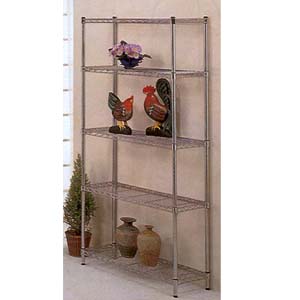 X-Large Chrome Finish 5 Tier Shelf 2607 (CO)