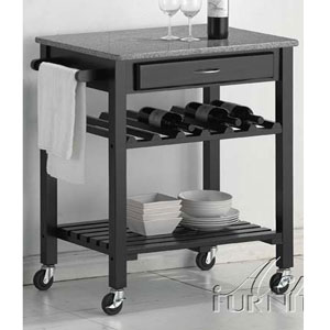 Travis Granite Top Kitchen Cart 2698 (A)