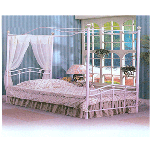 Beige Twin Size Bed With Canopy 7221T/2890 (CO)
