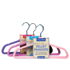6 Pk. ChildrenĂs Velvet Hangers 3225 (KDY)