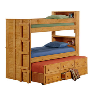 solid wood bunk beds with trundle