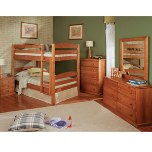 Solid Wood Square Post Bunk Bed Twin/Twin
