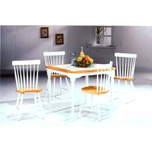 5-Pc Dinette Set In Natural/White Finish 4141-517 (CO)