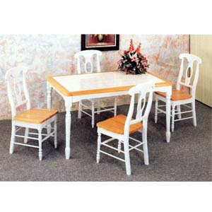 5-Pc Dinette Set In Natural/White Finish 4145-117 (CO)