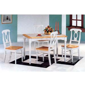 5-Pc Dinette Set In Natural/White Finish 4145-21 (CO)