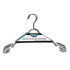 3 PK. Deluxe Chrome Skirt Hanger 4154 (KDY)