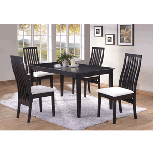 Solid Wood Dinette Set In Cappuccino Finish 4159/4105(PJ)