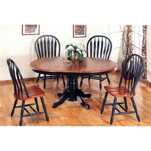 5-Pc Dark Oak And Green Dinette Set 4197-84A (CO)