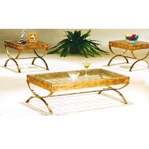 Antique Brass Hand Bush Coffee Table Set 4242MX (IEM)