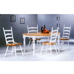 5-Pc Dinette Set In Natural/White 4258/4703 (CO)
