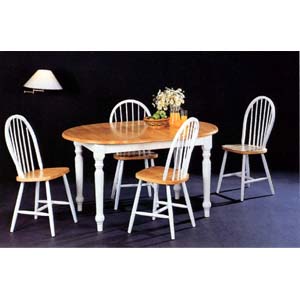 5-Pc Dinette Set In Natural/White 4258/4129 (CO)