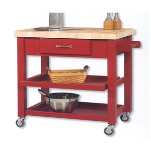 Butchers block on wheels