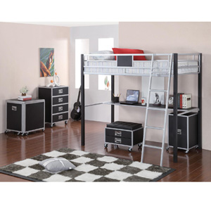 Twin Metal Loft Bed With Desk 460281(COFS)