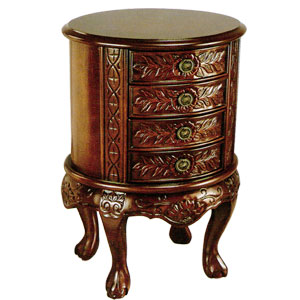 Hand Carved Accent Table 4645WN (ITM)