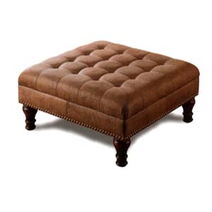 Brown Microfiber Ottoman 500914 (CO)