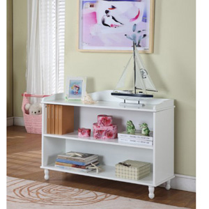 Wood 2-Tier Bookcase White Finish R1015(KBFS)
