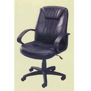 Leather Match Mid- Back Chair With Pneumatic Lift 6071 (IEM)