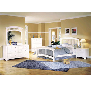 Fantasy Bedroom Set in White Finish 6516 (A)