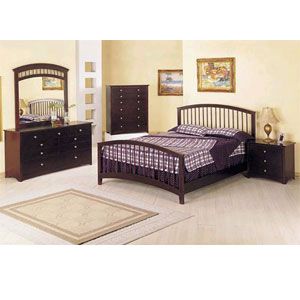 Fantasy Bedroom Set in Espresso Finish 6640 (A)