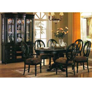 Heritage Black Finish Dining Table 6980 (A)