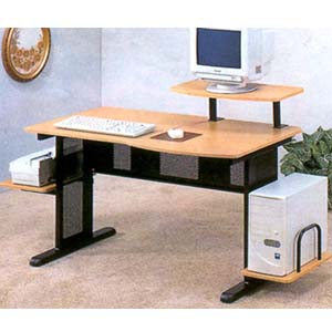 Black And Beech Computer Desk 7029 (CO)
