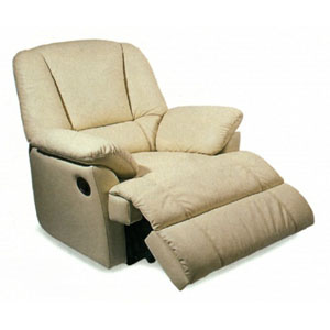 100% Leather Multi Position Chaise Recliner 7521BNE (CO)