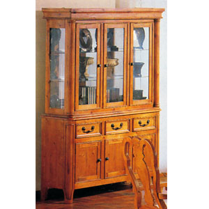 Wood Pine Buffet & Hutch 7734 (A)