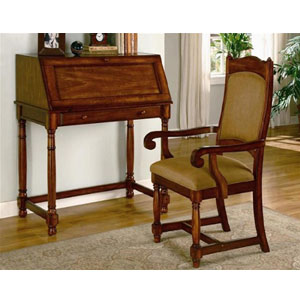 Roll Top Secretary Desks Solid Wood Secretary Desk In Brown