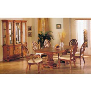 7-Piece Coronado Oak Finish Dinette Set 8609 (A)