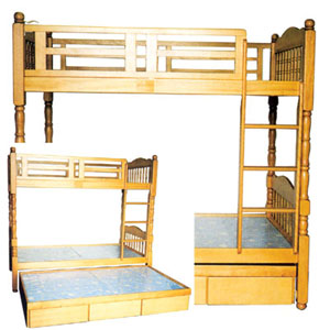 Solid Wood Twin Bunk Bed 8872 (CG)