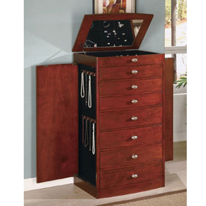 Jewelry Armoire in Cherry 900105(CO)
