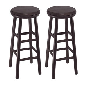 Solid Wood Swivel Bar Stools Set Of 2 92794(AZFS)