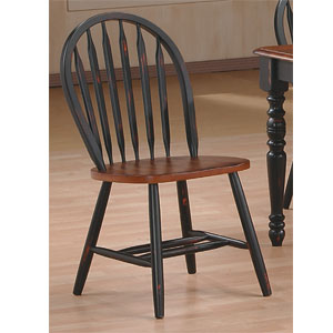 Antique Black/Cherry Arrow Back Chair 9514 (WD)
