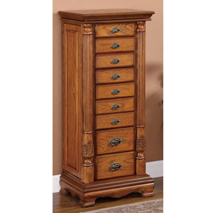 Nostalgic Oak Jewelry Armoire 997-319 (PWFS)