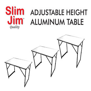 Slim Jim Aluminum Adjustable Height Folding Table AT-101-S2(