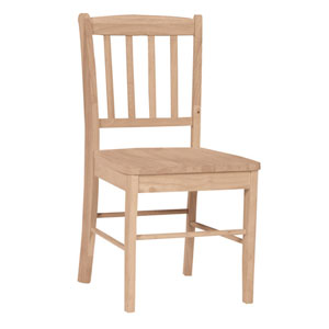 Unfinished Capri Slat Back Chair C-35P (IC)