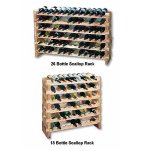 Country Pine Scallop Wine Rack CPS 9/13 (WCI)