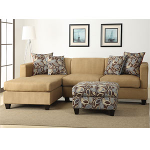 Microfiber Sectional Sofa - Khaki F7184(PX)