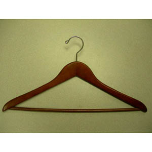 Gemini-concave suit hanger w/wooden bar GMA8818 (PM)