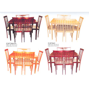 Solid Wood 7 Pcs Dinette Set HV6601(HO)