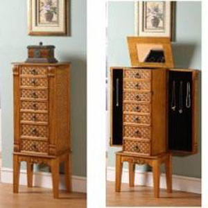 Charging Huntsville Jewelry Armoire J1002ARM-M-OAK(ND)