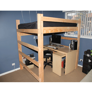 College Loft Bed Solid Wood Adult Loft Bed 1000 Lbs Wt Capacity Nationalfurnishing Com