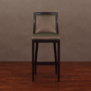 Park Avenue Black Croco and Bronze Leather Barstool PAR-BAR-