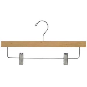 Pant Hanger with Clips in Natural Finish PRD9000 (PM)
