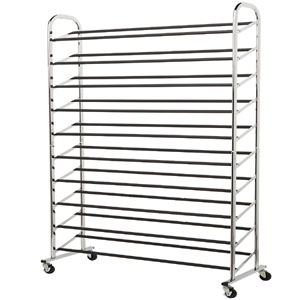 Basics 50-Pair Shoe Rack Chrome SL-SRYM-002