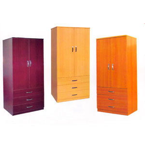 Two Door Three Drawer Wardrobe WD-601(FM)