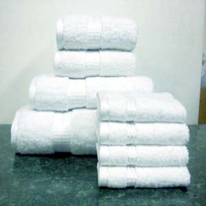 8PC Set White Egyptian Cotton Towels Set ed8pc (RPT)