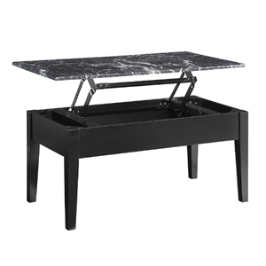 Faux Marble Lift Top Storage Coffee Table